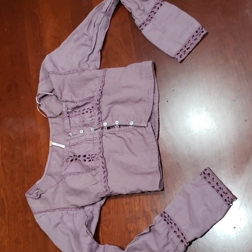 Free people small petite crop top purple 💜